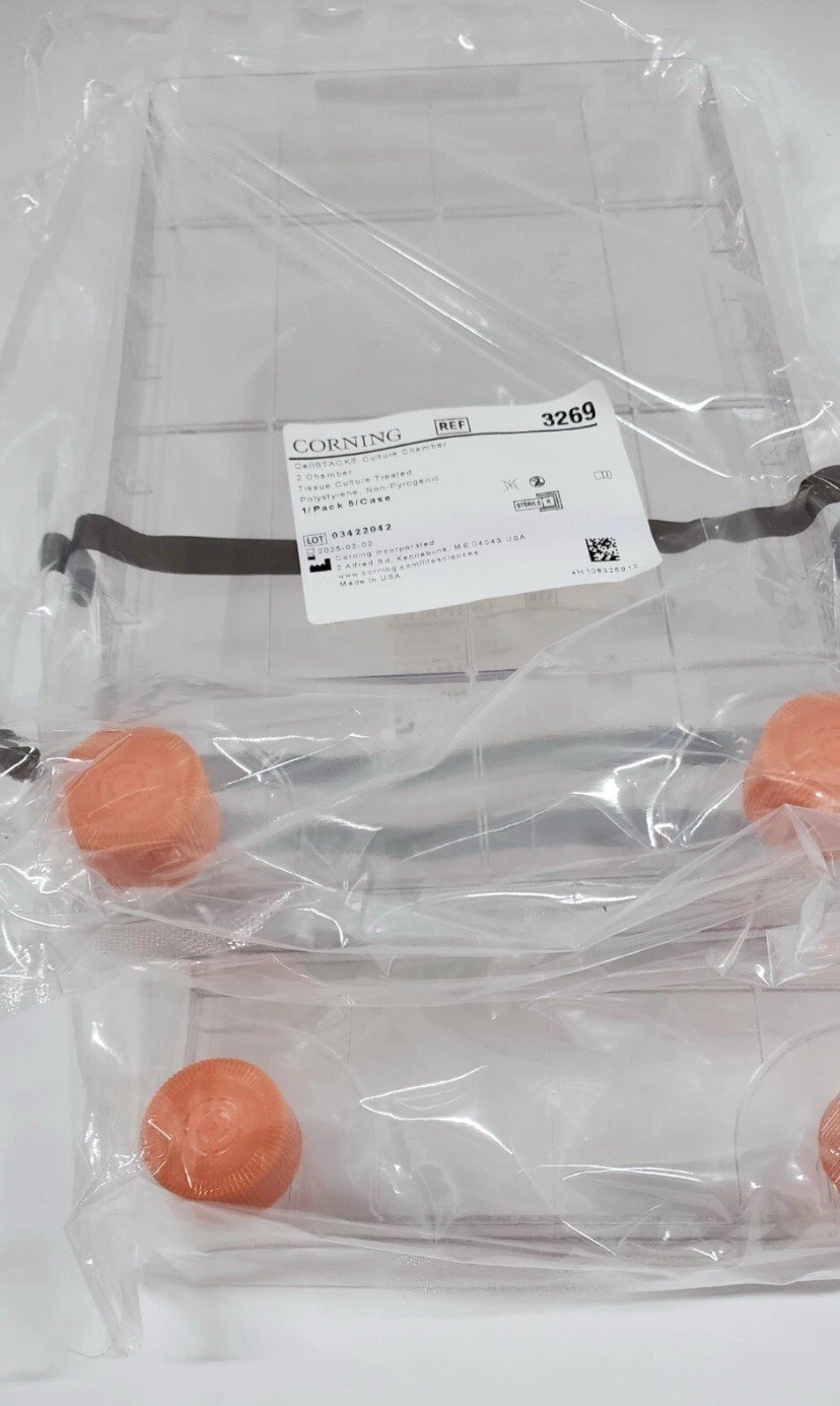 CORNING 3269 CellSTACK – 2 Chamber with Vent Caps SET OF 2, STERILE, UNEXPIRED
