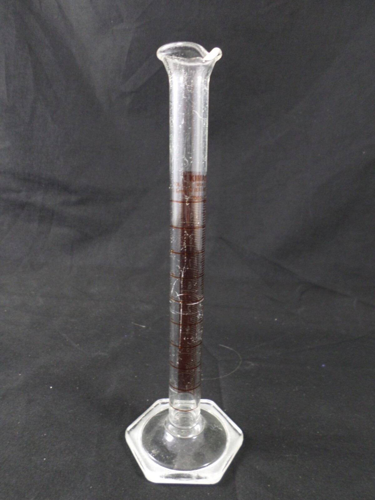 Kimble KIMAX Glass TD To Deliver 10mL Red Line Graduated Cylinder 20024-D