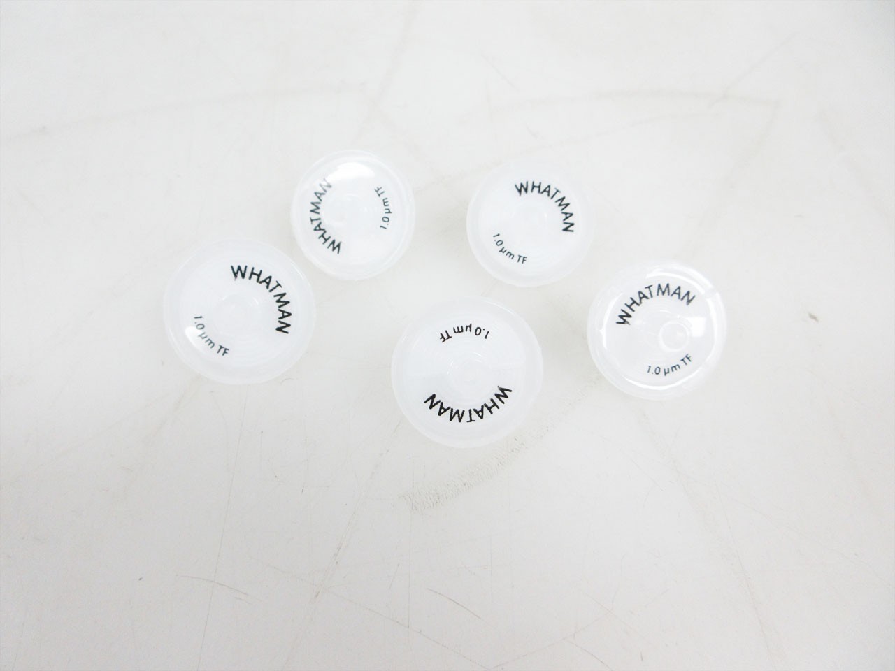 5) WHATMAN SYRINGE FILTER 25 PTFE PURADISC 1.0 um PORE SIZE 25 mm 6784-2510