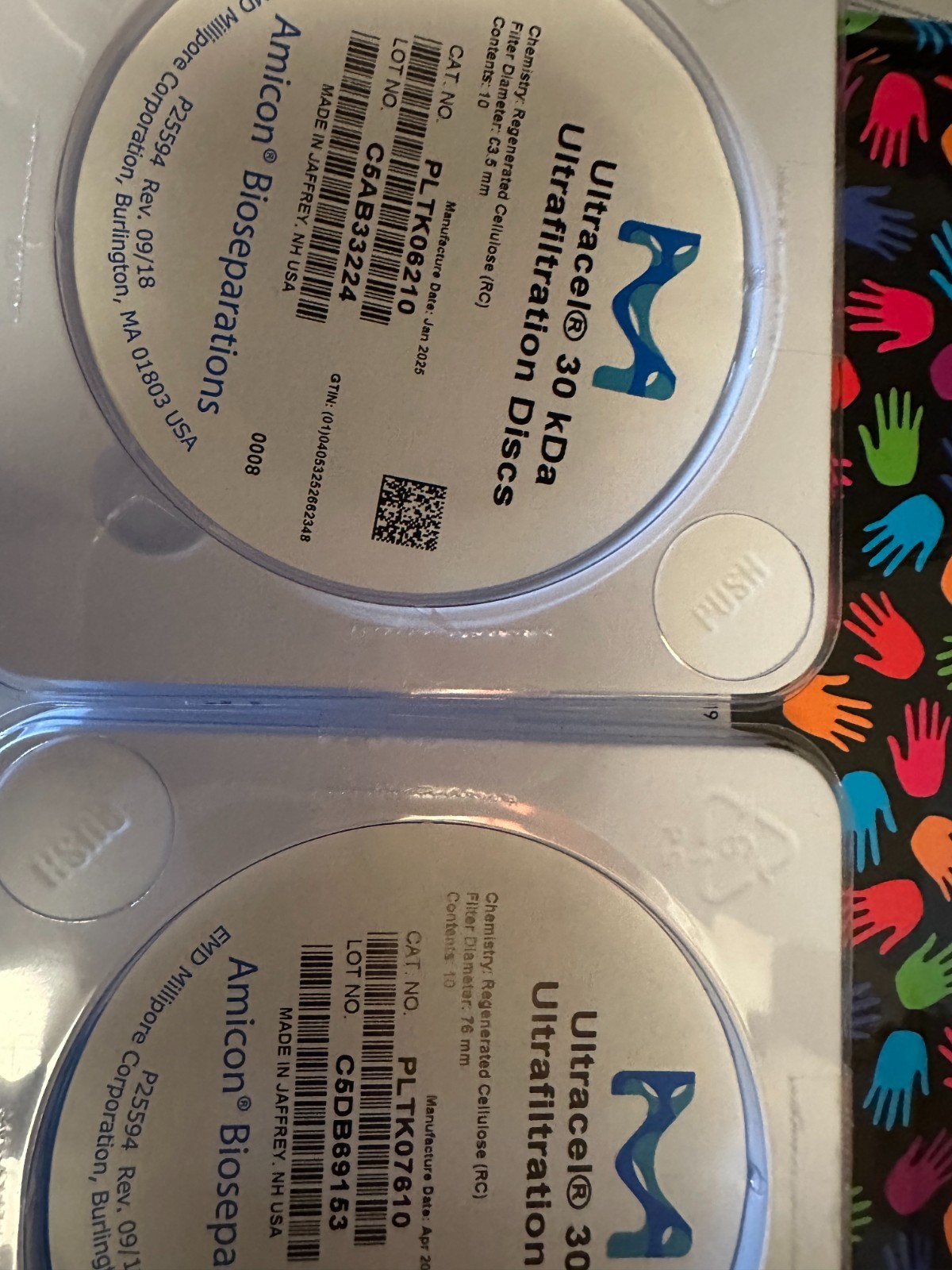 Millipore PLTK06210 Ultracel 30kDA Ultrafiltration Discs -New
