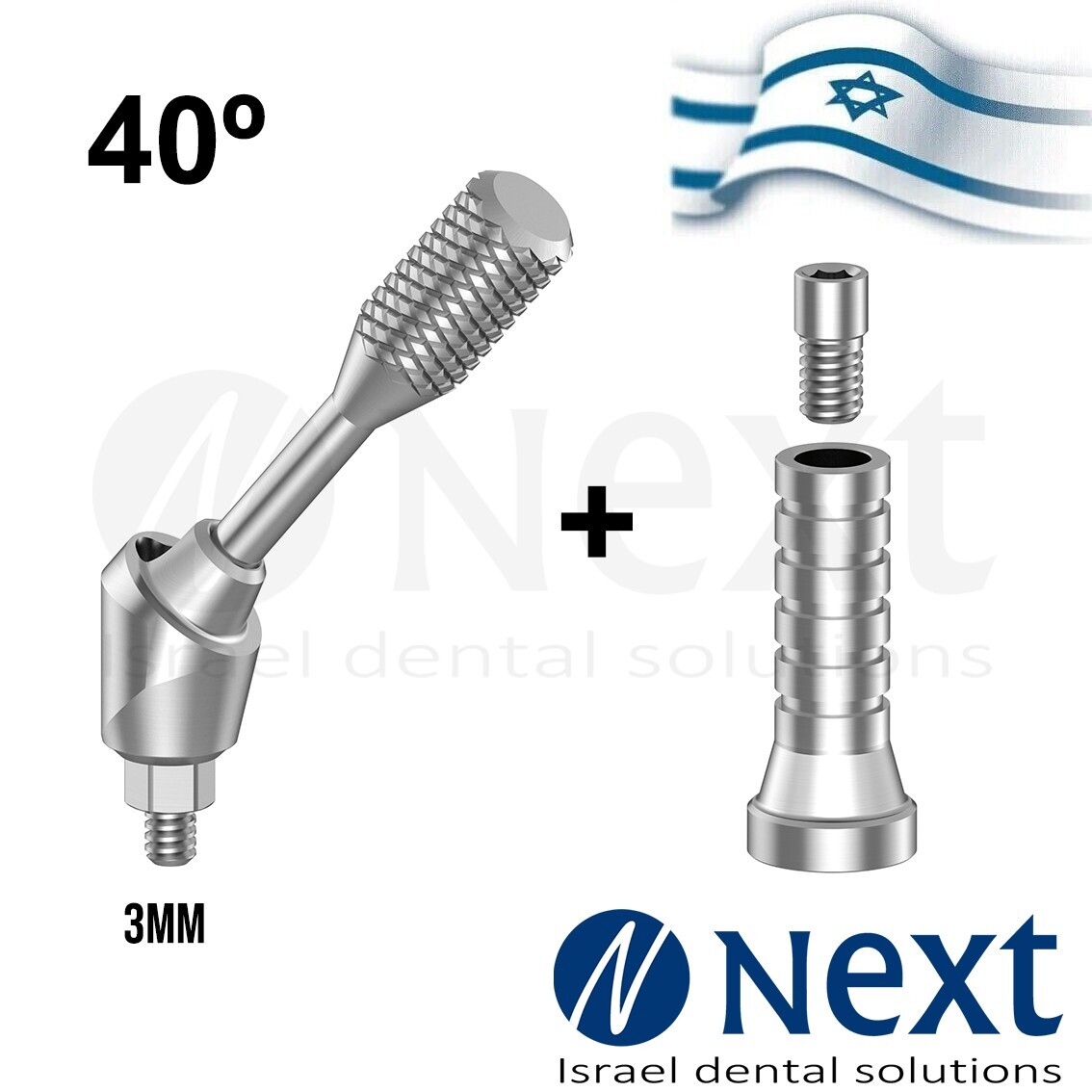 New Multi Unit angulated 40 deg 3 mm abutment titanium sleeve