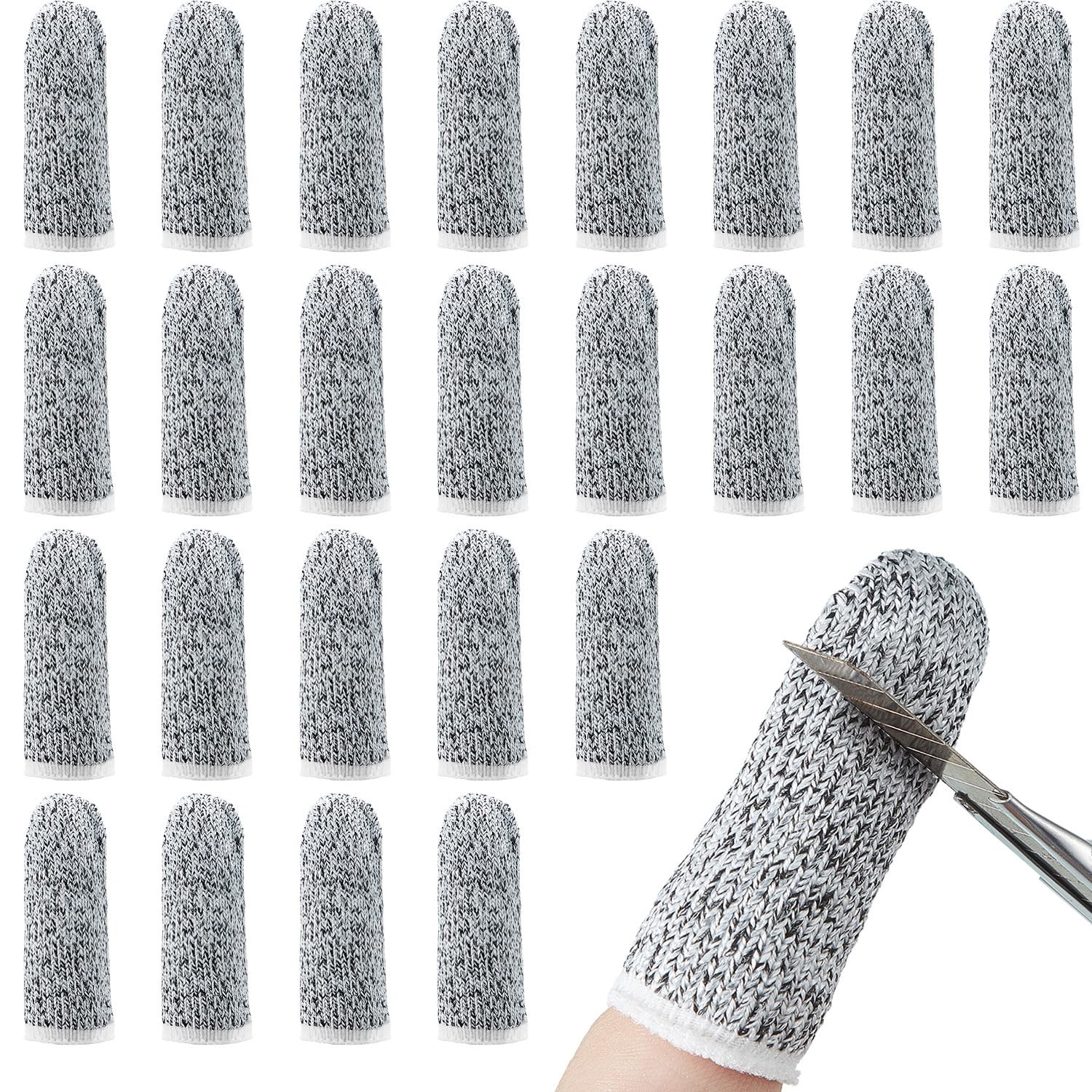 Honoson 20 Pieces Cut Resistant Finger Cots Protection 20 Count (Pack of 1)