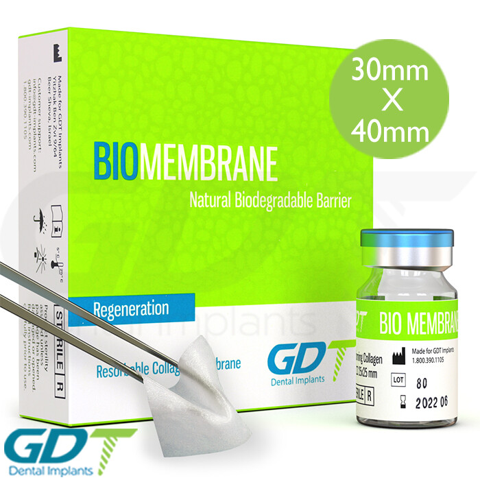30mmX40mm BioMembrane Reso rbable Collagen Barrier Sterile Package GDT Im plants