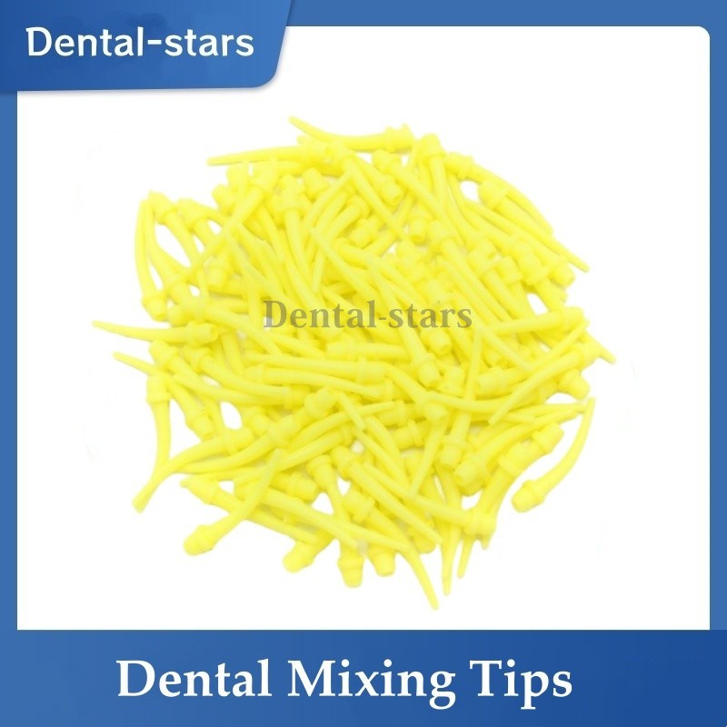 50/1000Pcs Dental Disposable Intra Oral Impression Mixing Tips Yellow