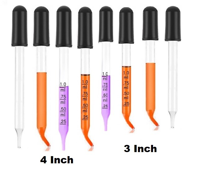 8Pc Assorted Kit of Essential Oils Medicine Art Eye Glass Pipette Dropper