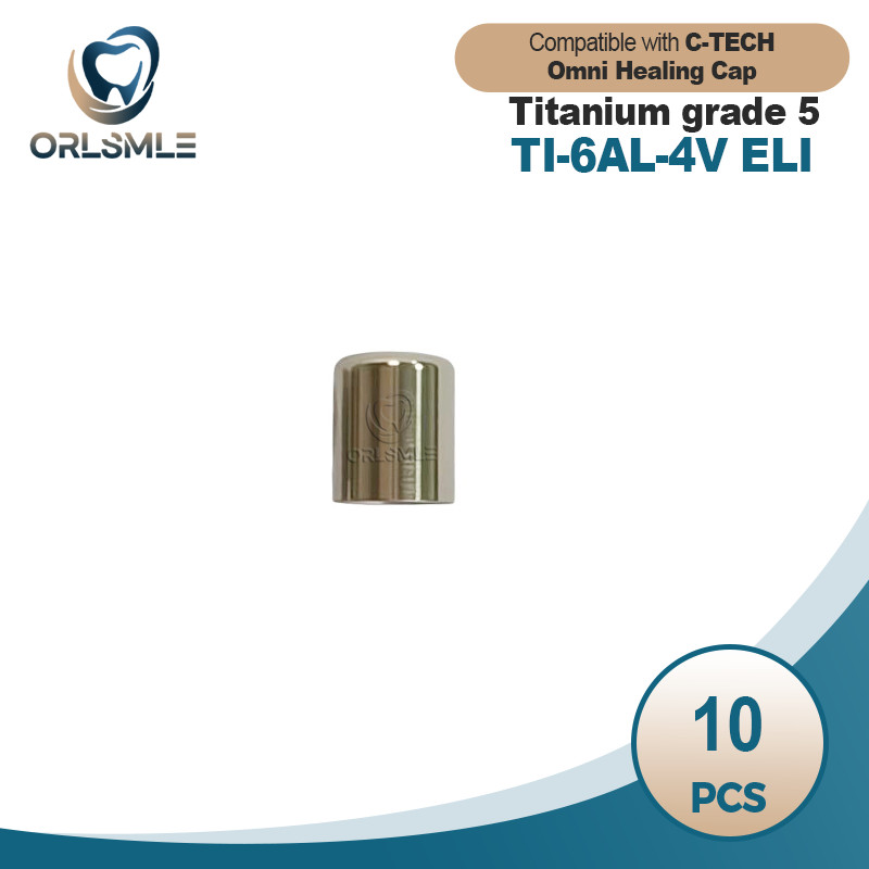 10 pcs titanium healing cap for Omni system compatible with C-TECH platform D4.1