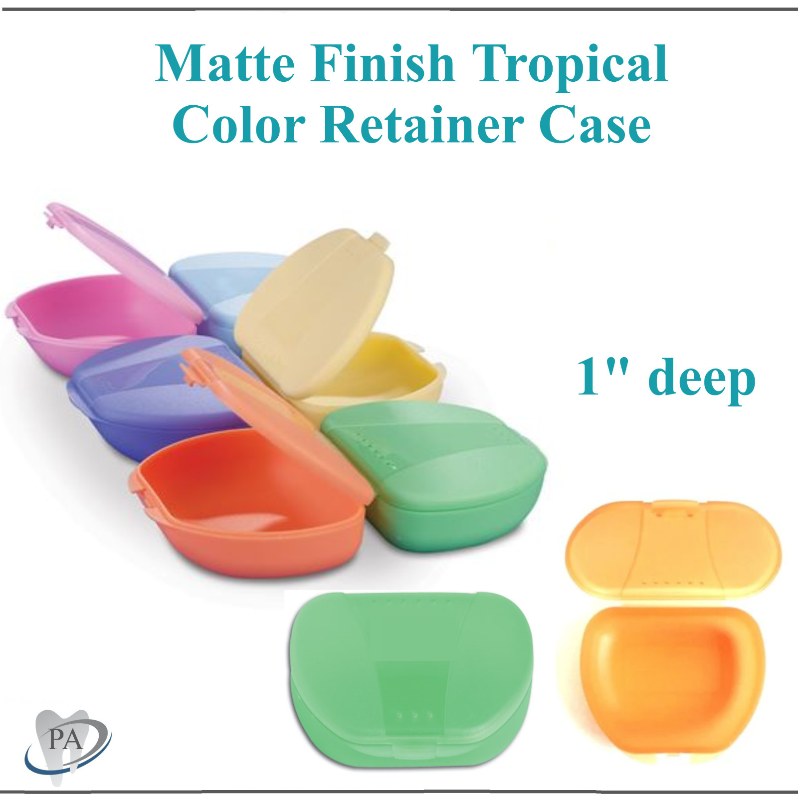 Dental Retainer Case Ortho Applaince Box Retainer Carrier, 1″ Deep, Upto 20/Bx