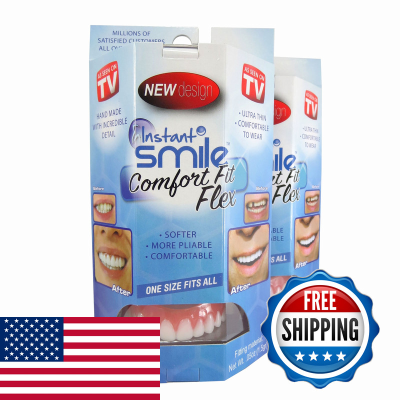 Instant Smile Flex 2Pk – Bright White Shade – One Size Fits Most. Fix Your