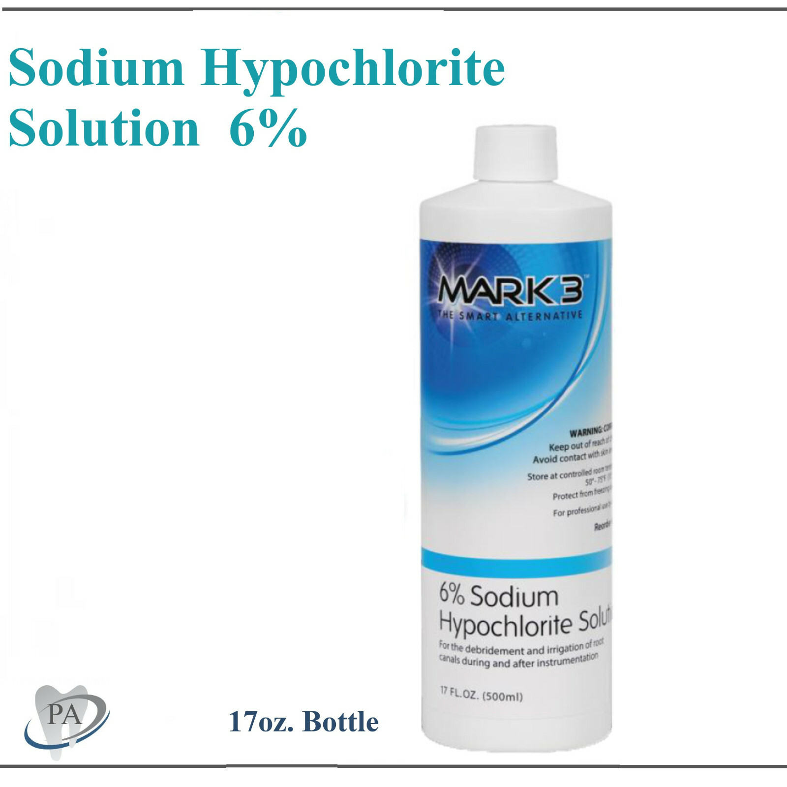 Dental Endo Sodium Hypochlorite Solution 6% 503ml Bottle Root Canal Treatment