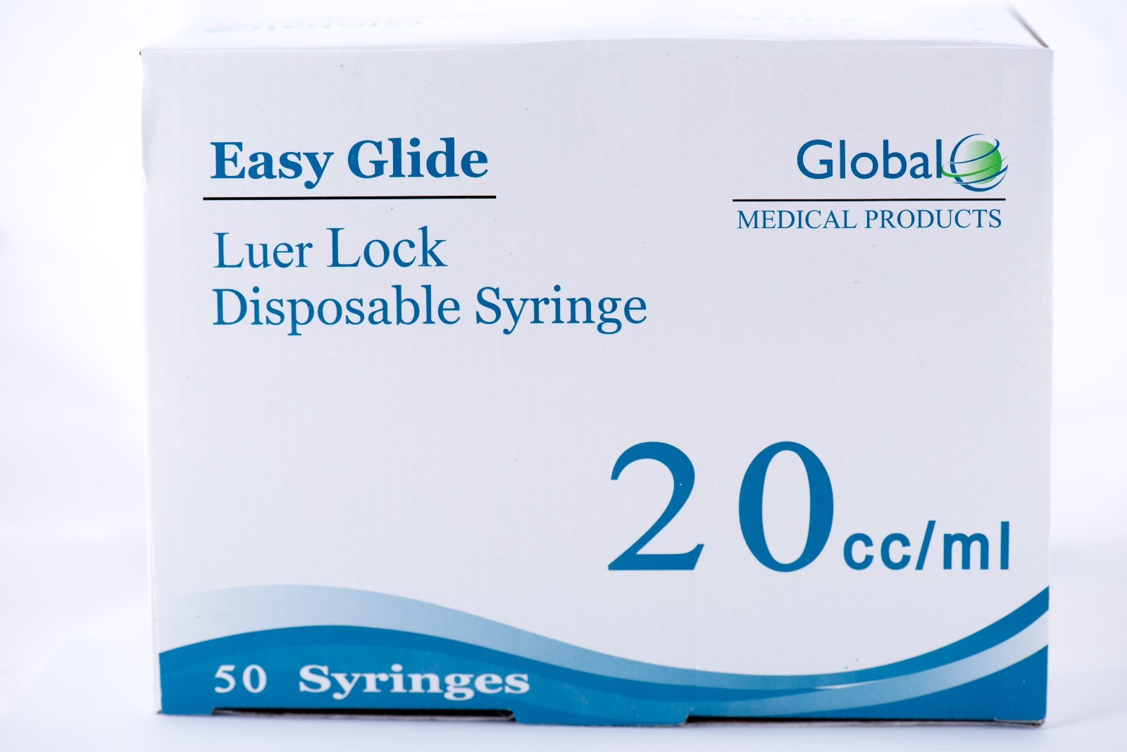20CC GLOBAL SYRINGES ONLY WITH LUER LOCK 20ML 25 NEW STERILE without Needle