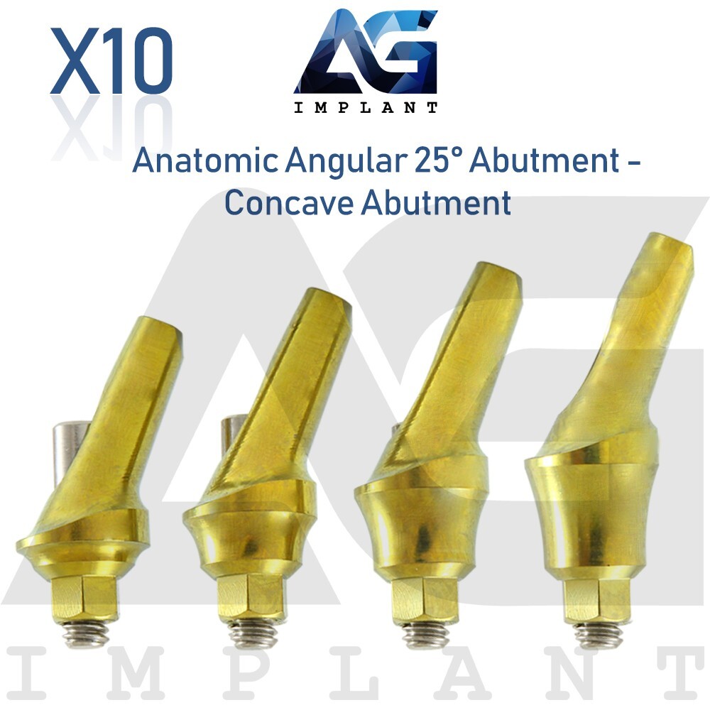 10 Anatomic Angular Concave Abtment 25° Titanium Int Hex