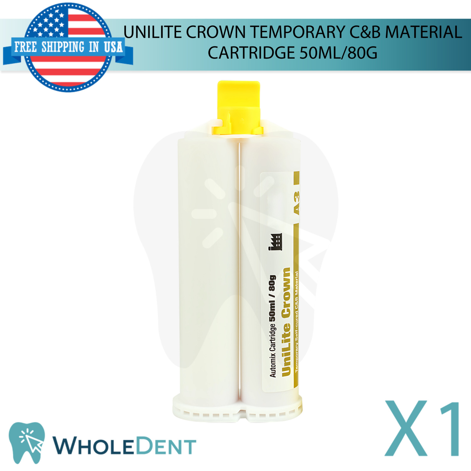 Temporary Crown And Bridge Material Cartridge 50ml Dental Restoration