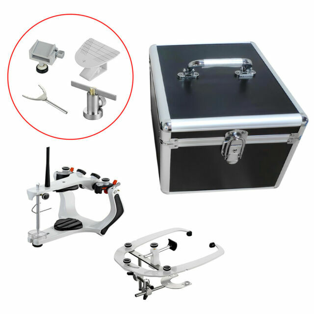Dental Lab Semi-Adjustable Articulator High Precision with Face Bow Metal Box US