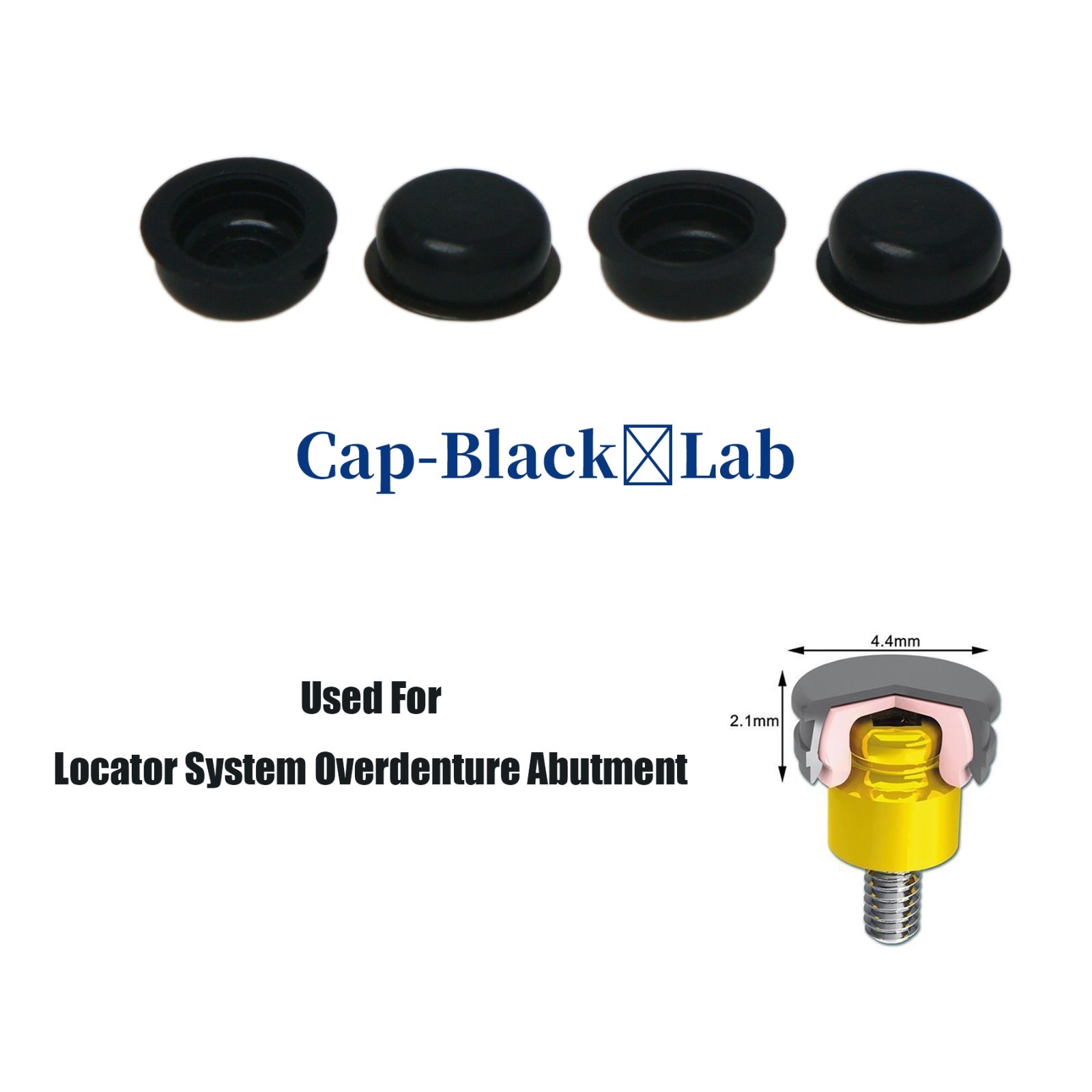 Universal Locator Overdenture Caps Insertion Kit 3-in-1 Tool Retentions Lab Caps