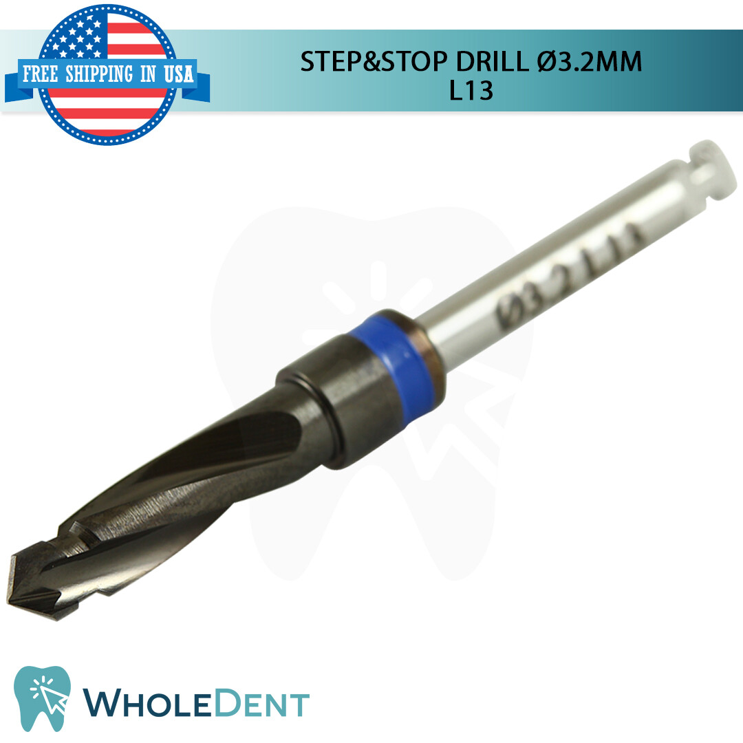 4 Integral DLC Step&Stop Drill Ø3.2 Set External Irrigation Pre Stopped Stopper