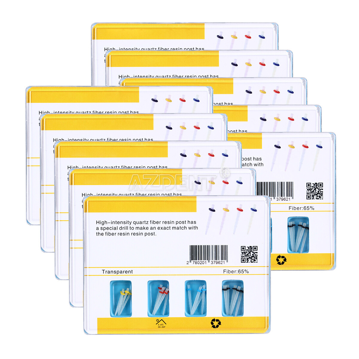 Dental Fiber Post Glass Quartz Teeth Restorative Root Canal Pins 1/1.2/1.4/1.6mm