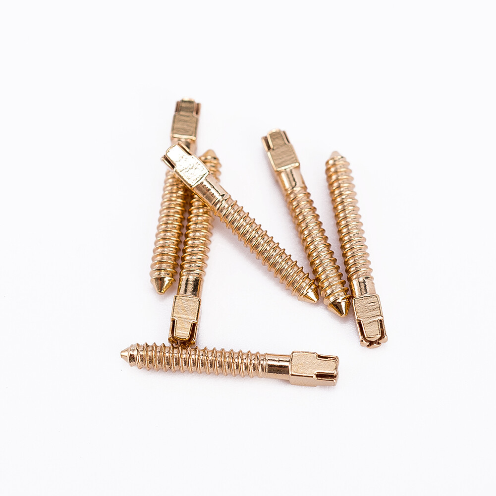 Dental Endodontic Screw Posts Gold Plated Sliver 2Key Conical Pins/Fiber Posts