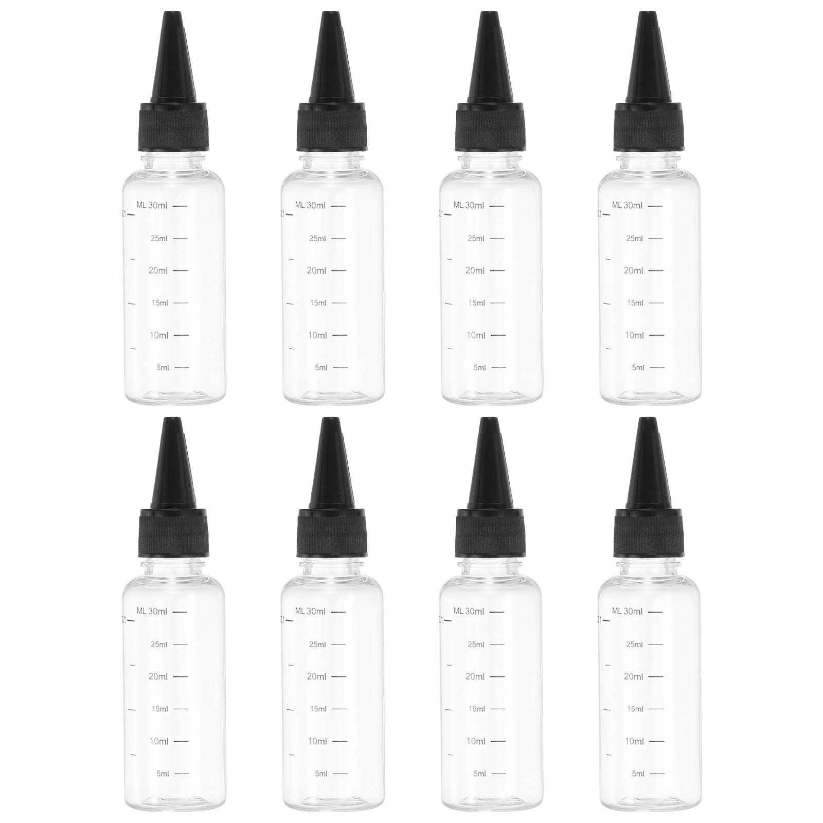 30ml/1OZ Squeeze Bottle with Top Cap, 8 Pcs Dispensing Bottle, Transparent