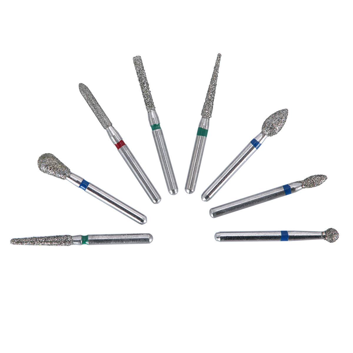 100pcs Dental Diamond Burs for High Speed Handpiece Medium FG 1.6mm