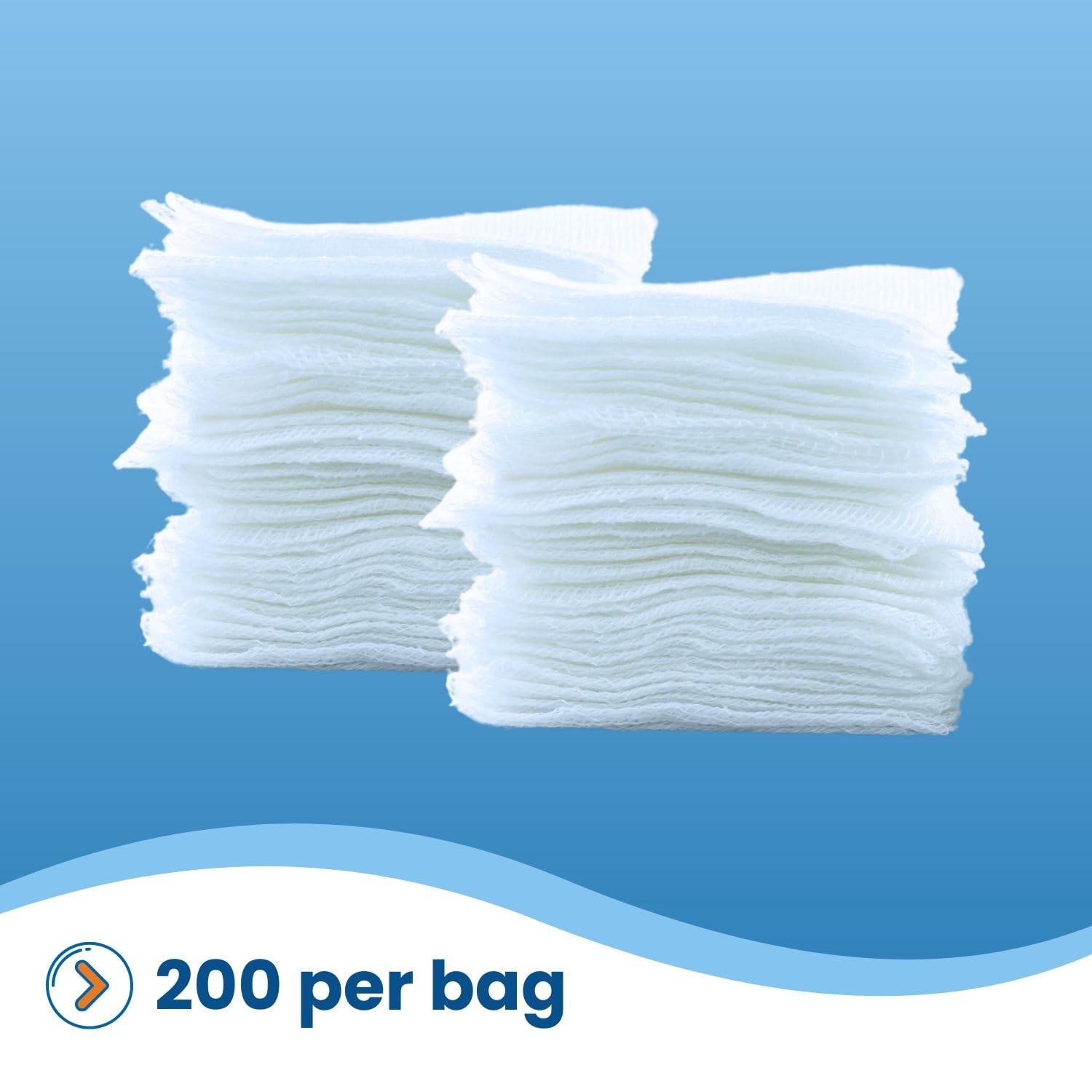 HCS Gauze Pads 2x2200ct, NonWoven, NonSterile, 4Ply Highly Absorbent, LowLin…