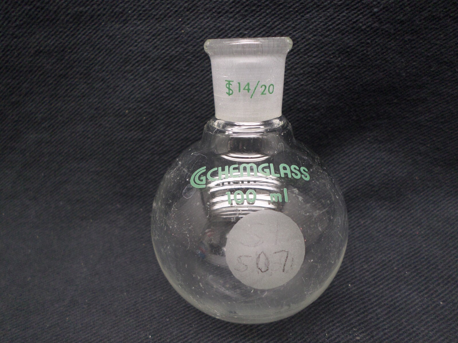 Chemglass 14/20 Joint 100mL Heavy Wall Glass Round Bottom Flask CG-1506-90