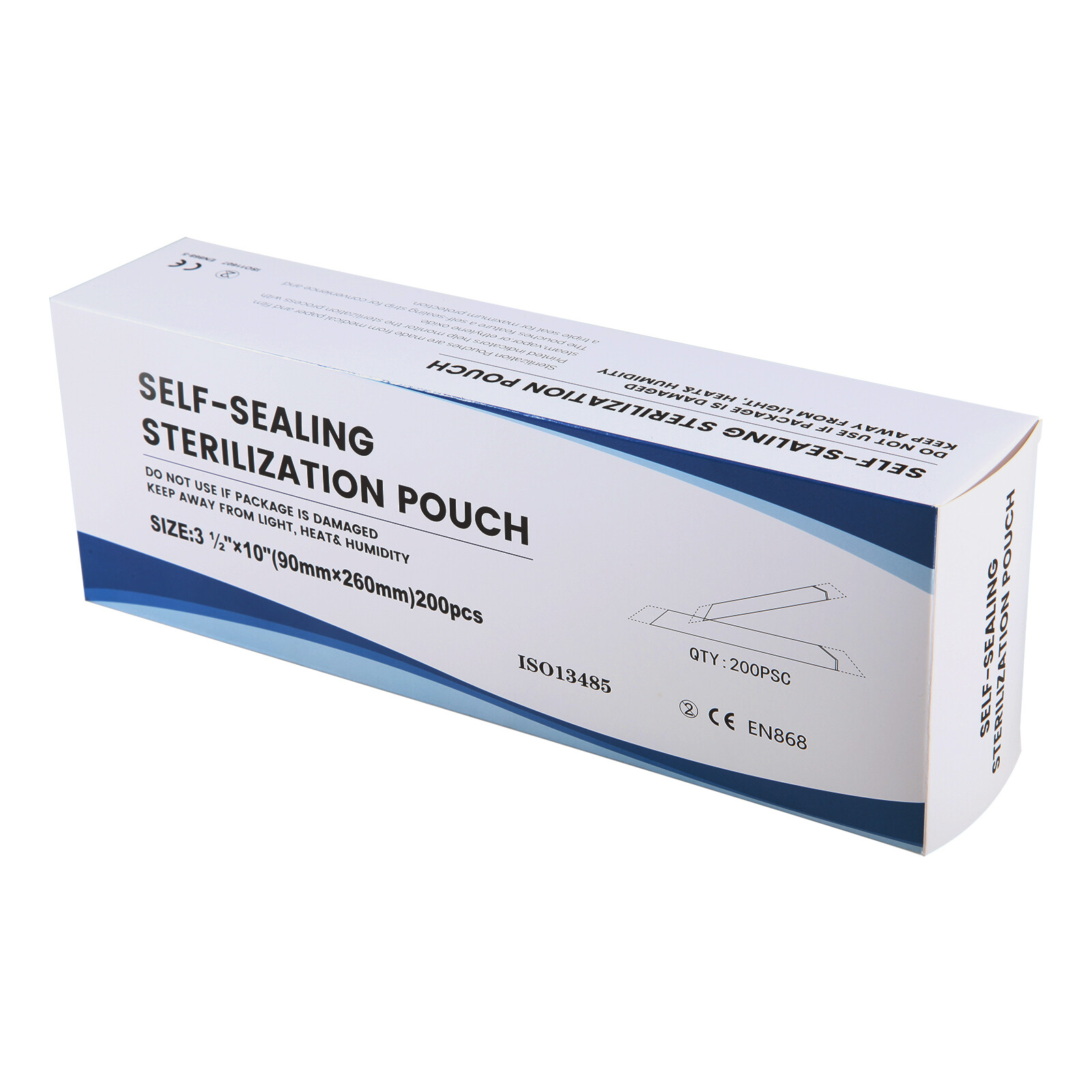 3.5″ x 10″ Self-ing Sterilization Pouches for Autoclave (Choose Quantity) DL