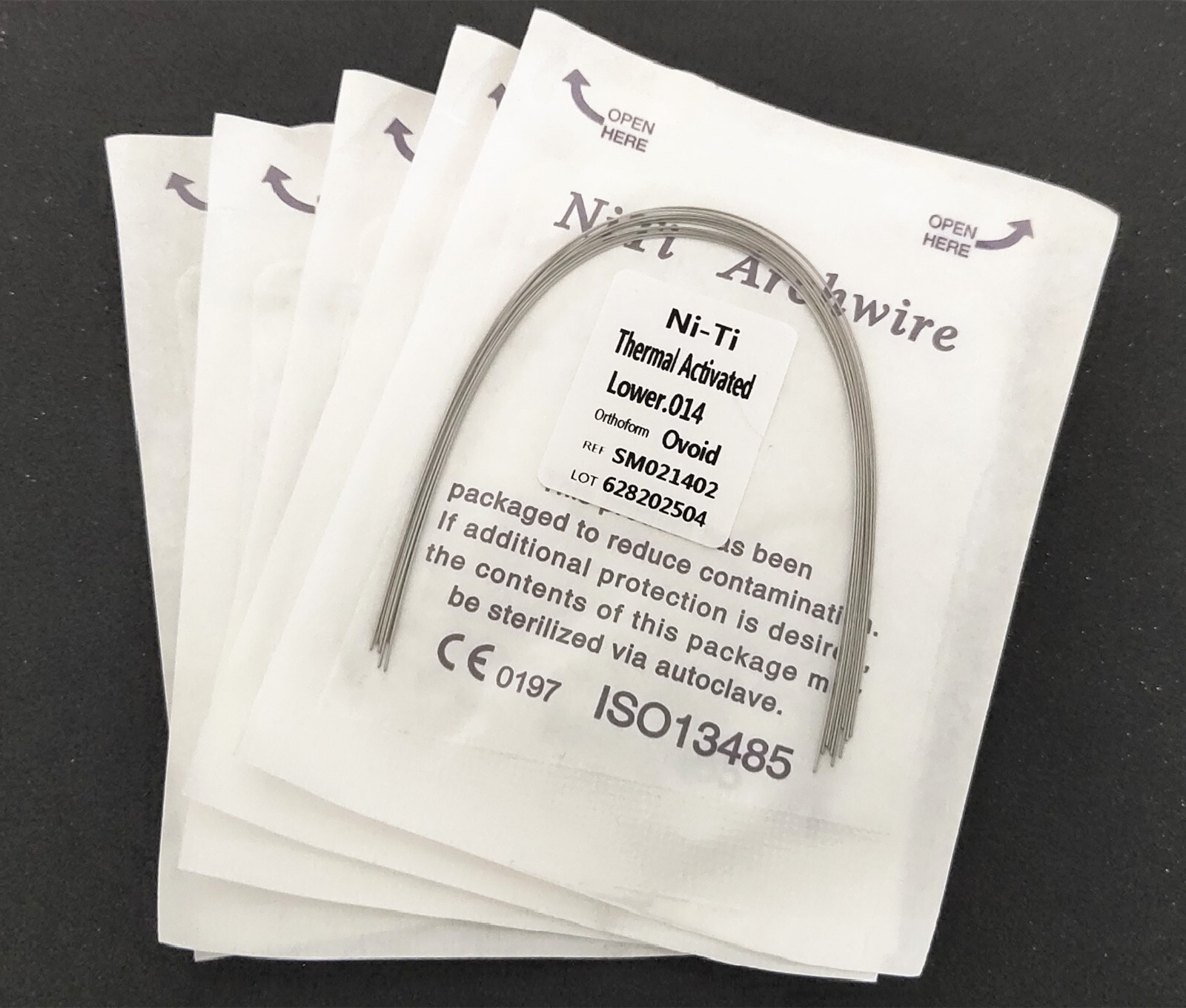 5 Packs Dental Orthodontic Thermal Activated Niti Arch Wires Round Ovoid Form