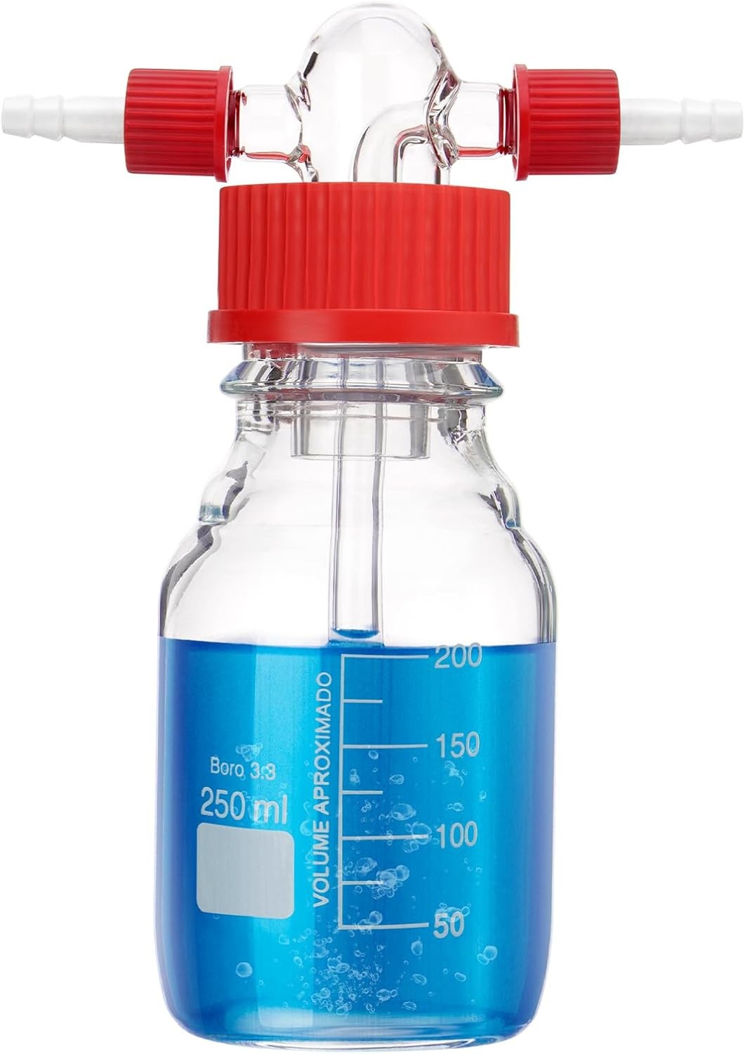 250ml 500ml Lab Gas Washing Bottle Glass Lab Scrubber Buffer Bottle Lab Kit US