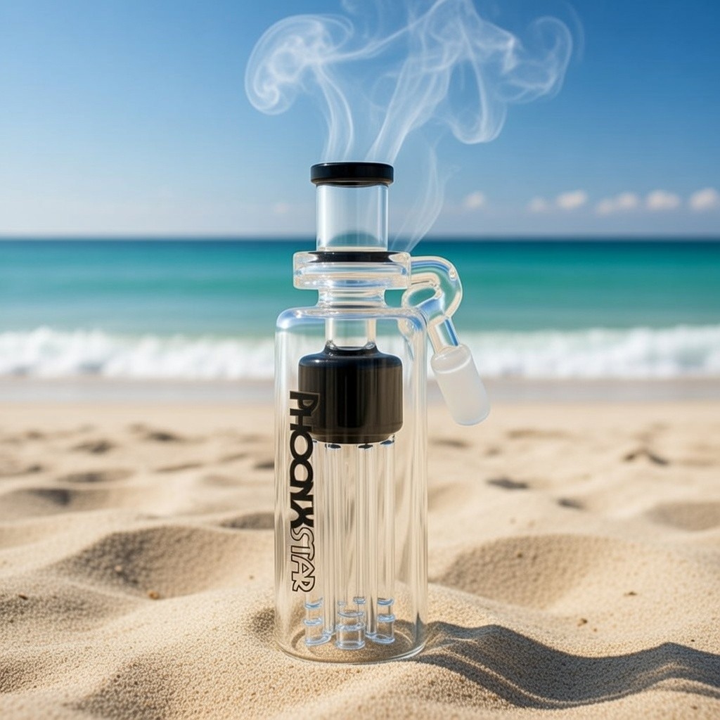 Ash Catcher 45° Phoenix 14mm w/Tree Perc Water Pipe Glass EXTRA THICK 2025