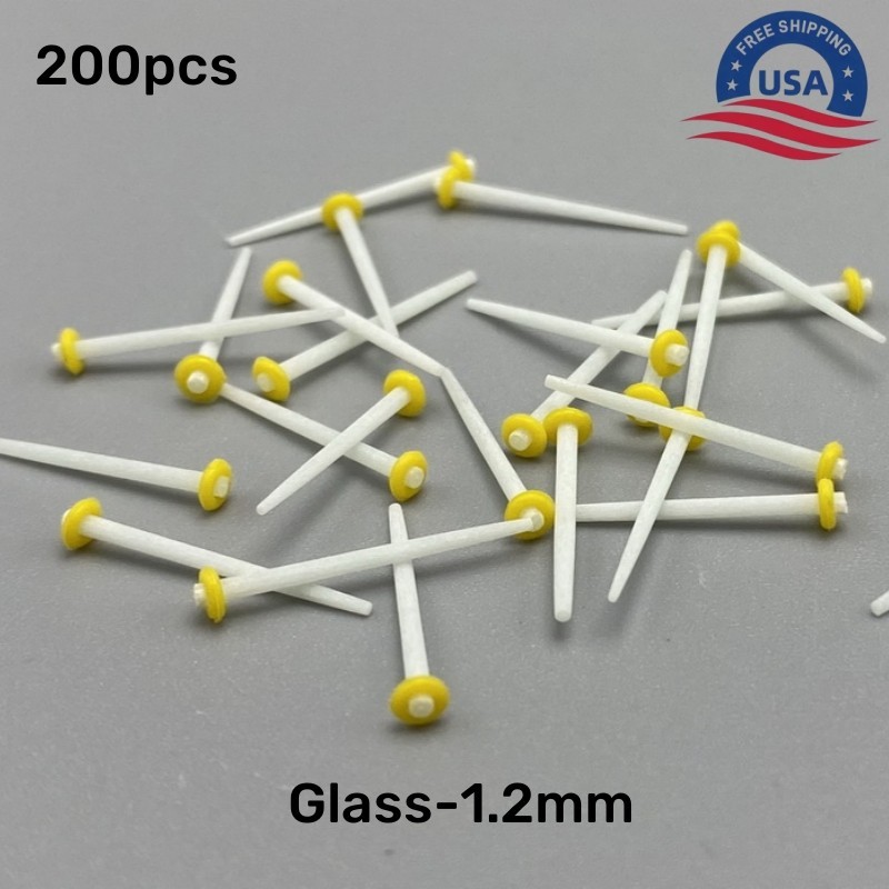 200pcs/box Dental Fiber Post Glass Straight Teeth Restorative 1.2/1.4/1.6/1.8mm