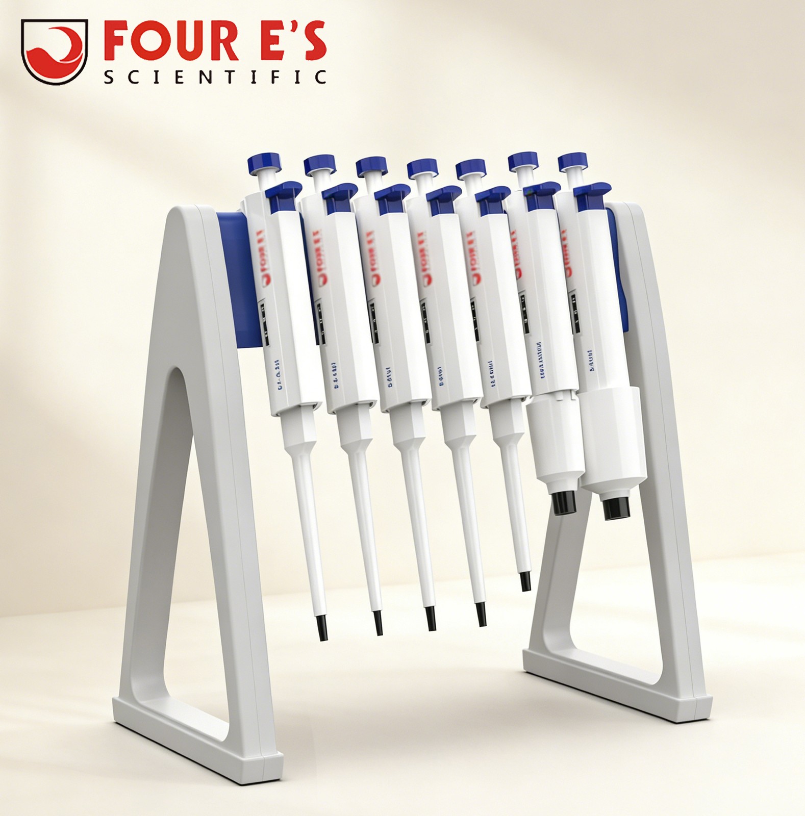 Pipette Holder Lab Pipettor Rack Stand Plastic Pipetting Frame Hold Up to 7-8