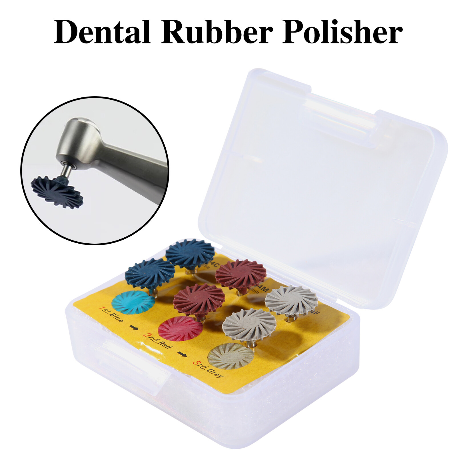 Dental Composite Polishing Kit Diamond RA Polisher Burs For Contra Angle 2.35mm