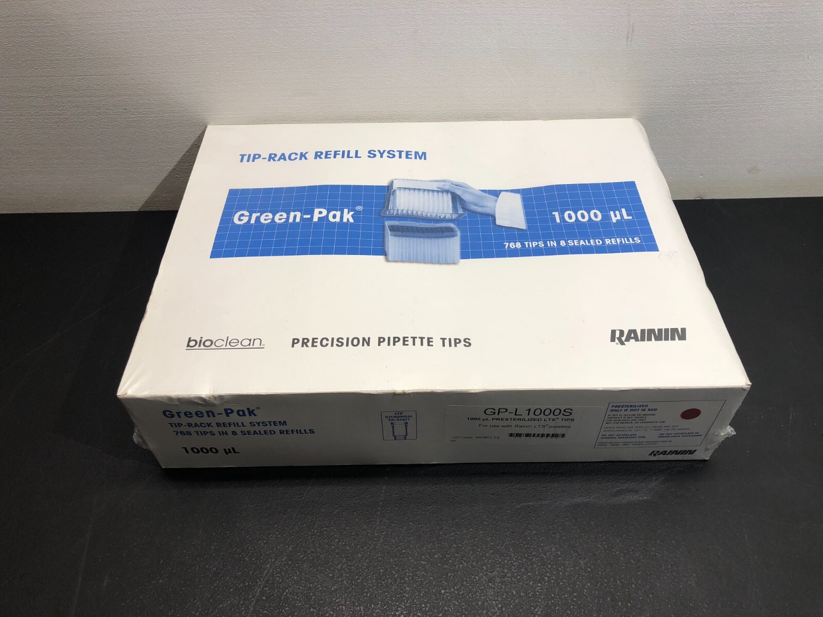Rainin Green-Pak Tip-Rack Refill System 1000uL Presterilized LTS Tips GP-L1000S