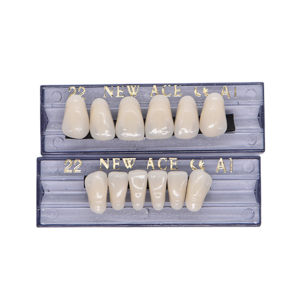 168PCS Acrylic Resin Denture Dental Upper Lower Shade A1 #22 Teeth Set USA