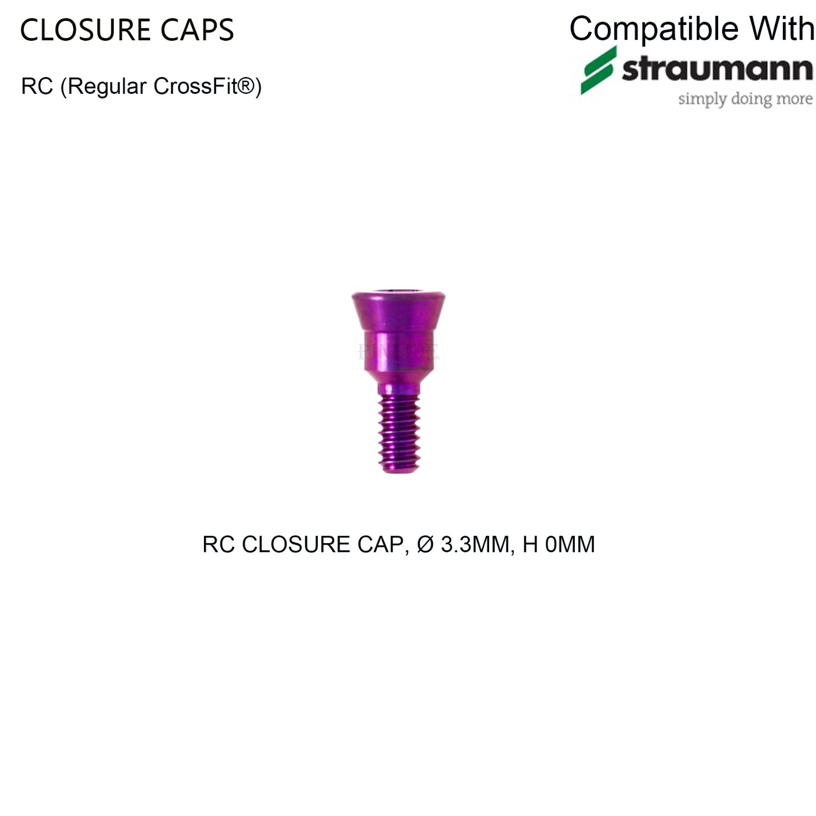 Dental Healing Abutment Caps Screw RC Fits ITI Straumann Ø4.5/5/6.0/6.5