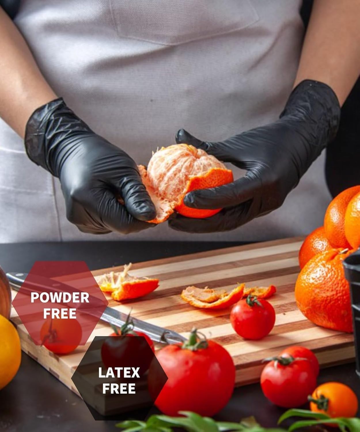 Comfortable, Heavy Duty Nitrile Gloves – 6 Mil Black, Perfect for Sensitive Skin