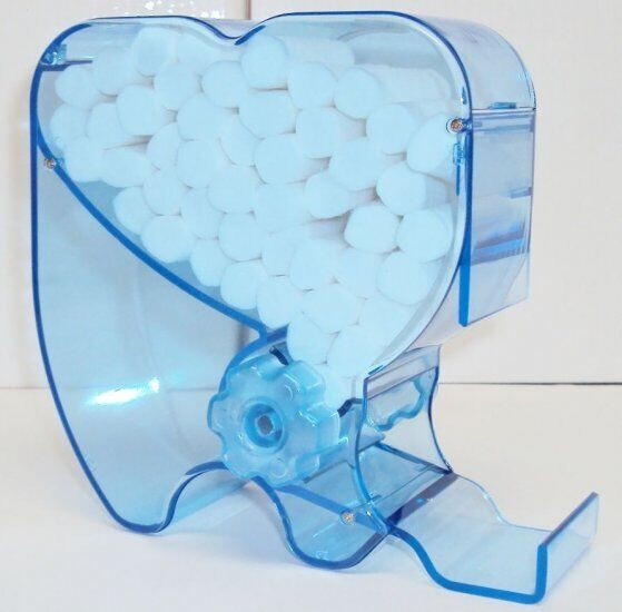Dental Dispenser Holder Organizer See-through Blue 135℃ Autoclavable Push Style