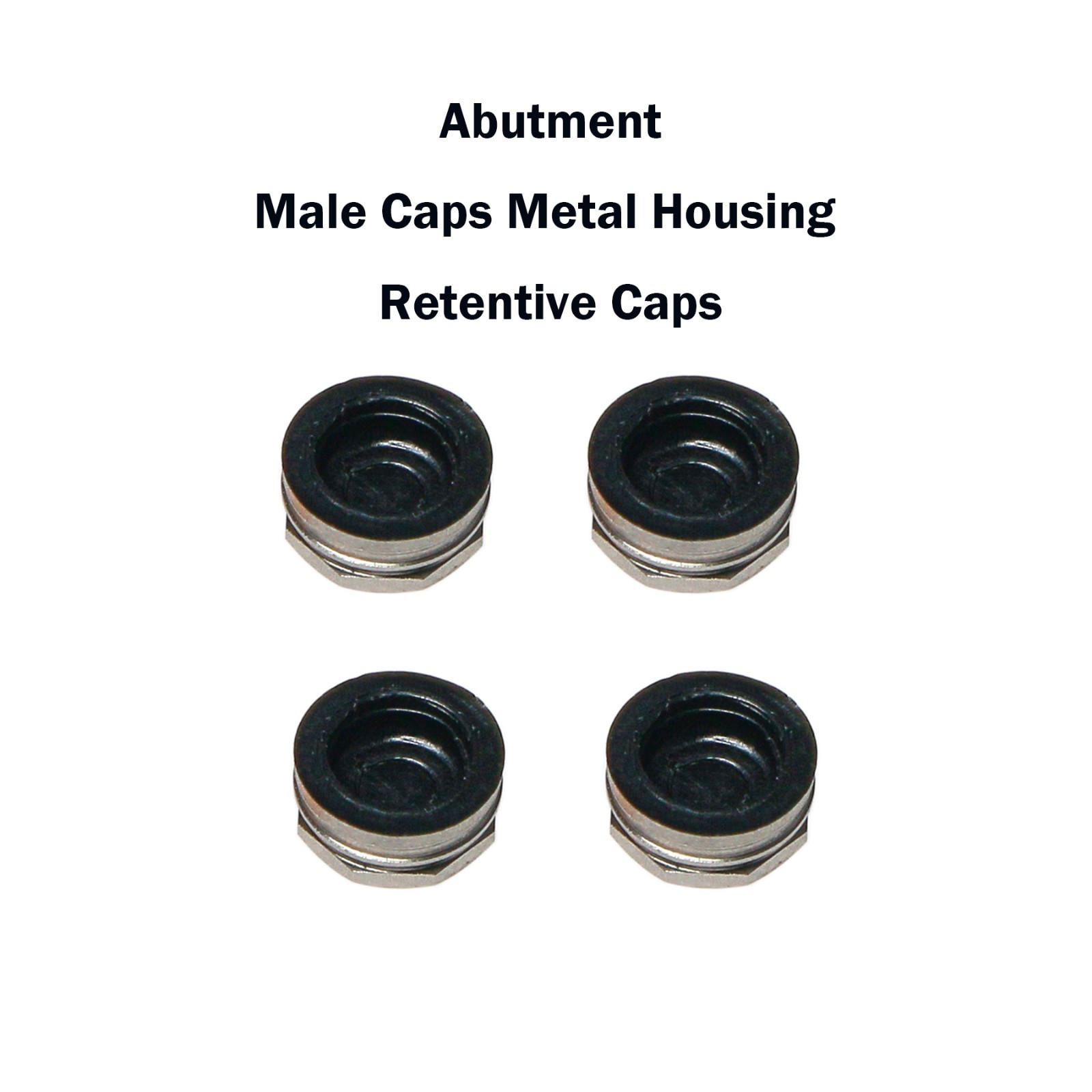 Universal Dental Overdenture Retention Male Caps Insert for Zest Locator System