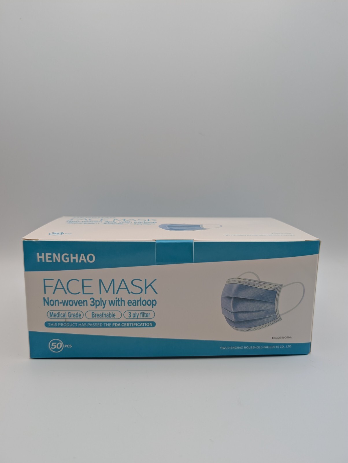50pcs DENTAL MEDICAL SURGICAL BREATHABLE 3-PLY FACE MASK EARLOOP DISPOSABLE