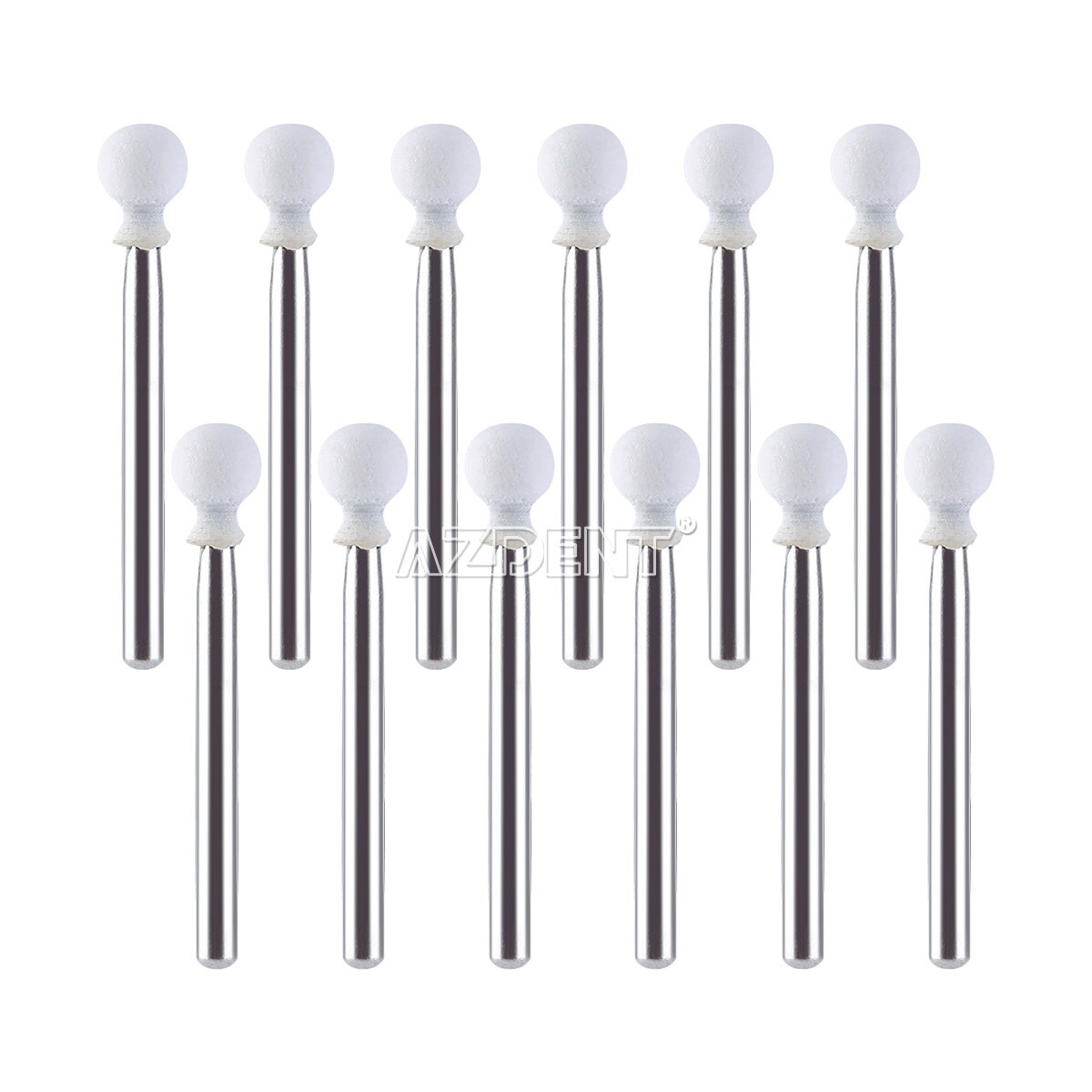 Dental White Polishing Arkansas Stones Round FG RD1 Metal 12pcs/box