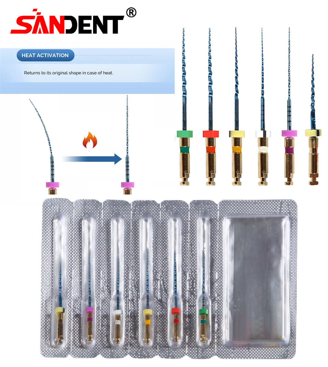 Dental Endo Endodontic File Engine Rotary Root Canal NiTi Files 25MM Flexible
