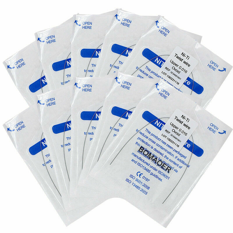 10 packs Dental orthodontic niti twist wire Round oval form 1pc/pack 016 upper