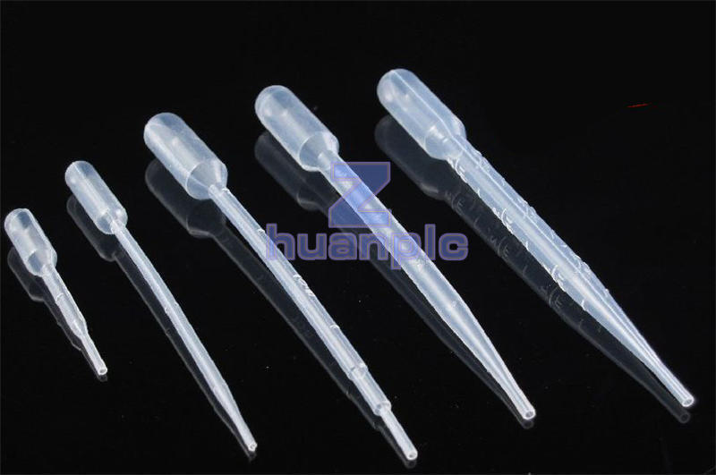 100pcs Disposable Plastic Graduated Dropper Transfer Pipette Airbrush 0.2ml New
