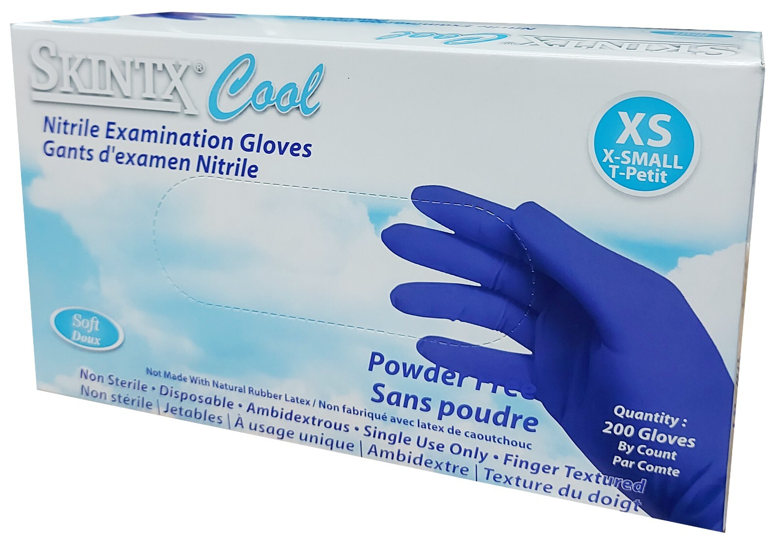 Nitrile Examination Gloves Skintx Cool, 2000 pcs (XS, Small, Medium, Large, XL)