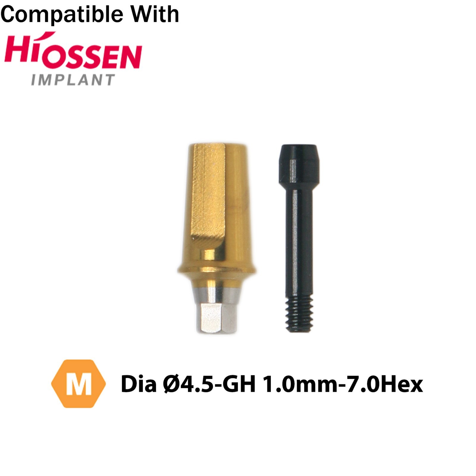 Dental Mini Straight Transfer Abutment with Screw for Hiossen OSSTEM TS Ø4.5mm
