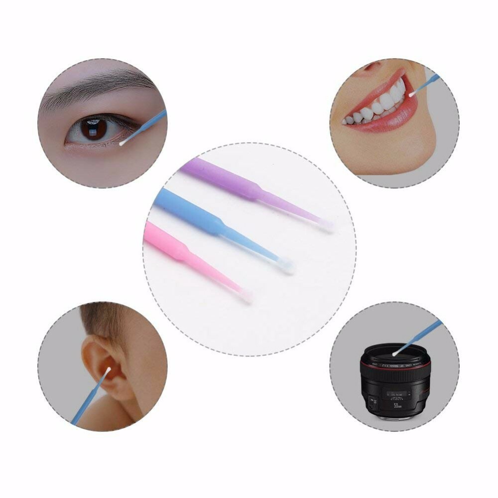 Dental Micro Applicators Disposable Makeup Eyelash Brush Swab Mascara Wand