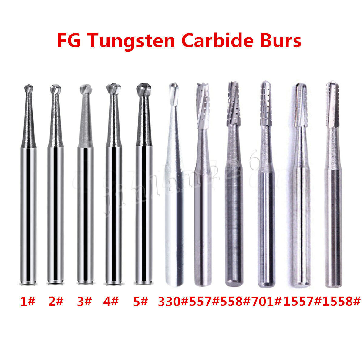 10-100 PCS Dental Lab Clinic Burs Shank Carbide Round Friction Grip FG Bur