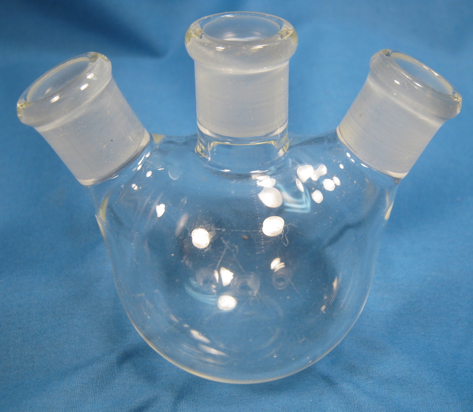 100 ML ROUND BOTTOM 3-NECK FLASK ALL 14/20 FREE SHIPPING 12