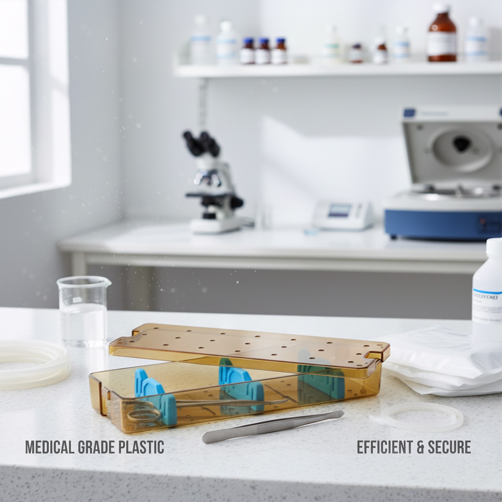 Small Size PPSU Endoscope Sterilization Tray Disinfection Box for Endoscope