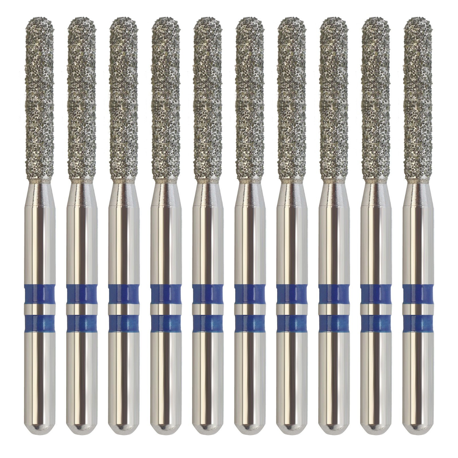 Zirconia Cutting Diamond Burs FG Round End Cylinder Medium Coarse Grit Z881 Bur